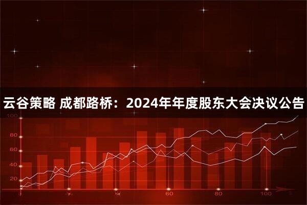 云谷策略 成都路桥：2024年年度股东大会决议公告